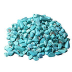 Natural 500 pcs Turquoise No Hole Undrilled Irregular Chip Gemstone Beads Rock Gravel Crystal Tumble Minerals Gravel Specimen Energy Decorative Stone Fish Tank Stone - color: Turquoise