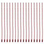 MECCANIXITY Ball Bead Chain Beaded Necklace Chains 5 Inch Adjustable Metal Ball Chains 2.4mm/0.1inch Keychain for Jewelry Making,DIY Craft Projects,Pack of 36(Red) - color: Red