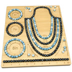 Petoysoso Bead Boards for Jewelry Making, Bamboo Beading Board for Bracelet & Necklace, Beading & Jewelry Making Supplies,Bead Tray - size: Necklace & Bracelet-M3
