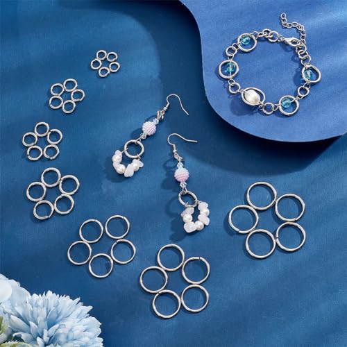PH PandaHall 226pcs 7 Sizes 304 Stainless Steel Open Jump Rings 8/10/11/14/16/18/20mm Large O Rings Round Jump Rings Jewelry Connector Rings for Keychain Necklaces Jewelry Making, 15/13/12 Gauge