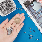 PH PandaHall 500pcs 10mm Stainless Steel Tube Beads Straight Spacer Beads Smooth Tube Loose Beads Connector Findings for Bracelets Necklaces Crafts Jewelry Making, 2mm Hole - size: 10mm long