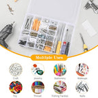 Plastic Organizer Container Box,36 Large Grids Clear Plastic Organizer Box with Adjustable Dividers Craft Organizers (Clear-4pack-144 Grids) - color: Clear-4pack-144 Grids