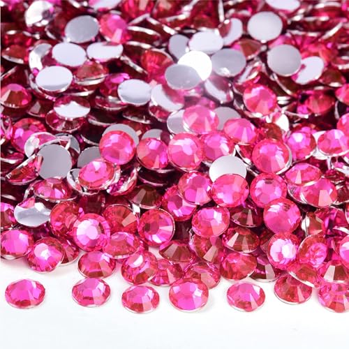 Blinginbox 50000pcs Flatback Rhinestones,Silver Backing Resin Non Hotfix Rhinestones Large Quantity Wholesale for Crafts Creative Design,Clothes,Makeup,Nail Art (2mm=0.08",Light Rose - color: Light Rose, size: 2mm=0.08"