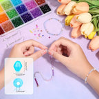 Paxcoo 5600Pcs Crystal Beads for Jewelry Making, Tiny Crystal Acrylic Beads Faceted Craft Beads Bicone Gem Beads Jewel for Jewelry Making (4 MM) - size: 4 mm