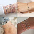 33 Feet Stainless Steel Enamel Chains Bulk, 2mm 304 Stainless Steel Navy Blue Enamel Beaded Cable Link Chain Roll Spool for Jewelry Making - color: Stainless Steel Navy Blue Beads