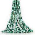 ICAI Beads（Green Striped Agate） Natural Stone Gemstone Round Loose Beads Crystal Energy Stone Healing Power for Jewelry Making DIY,1 Strand 35-37pcs（10mm） - color: Green Striped Agate, size: 10mm