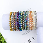 900pcs 6mm Crystal Beads Bicone Bracelet Bead Faceted Glass Beads for Jewelry Making DIY Necklace Earring Suncatcher Crafts (Metallic Colors) - size: 6mm