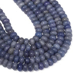 Songxi 5x8mm Natural Blue Aventurine Stone Rondelle Beads, 75PCS Spacer Round Loose Abacus Beads for Jewelry Making, Gemstone for Bracelet Necklace Earrings, Arts and Crafts - color: Blue Aventurine