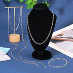 Sterling Silver Chain for Jewelry Making, Heart Link Chains 3x4mm 3.28 Feet Silver Necklace with Velvet Polishing Cloth Permanent Bracelet Kit for Women Men Necklace Making - color: Platinum