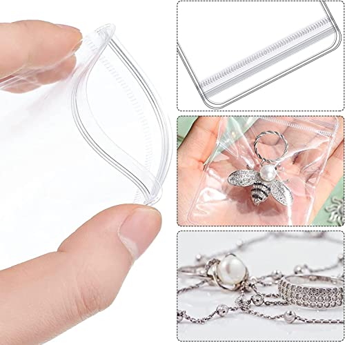 GSXRB Small PVC Jewelry Bags - Pouch Packaging for Rings & Earrings (100PCS, 2.36 * 3.15IN) - size: 2.36*3.15 IN
