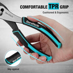 DURATECH 8 Inch Slip Joint Pliers, Pliers Tool with Comfortable TPR Handle, High Carbon Steel, Strong Sharp Teeth, Pliers for Tightening, Loosening and Gripping Nuts and Bolts (Pack of 2) - size: 8 Inch (Pack of 2)