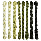 Natural 100% Silk Thread, Handmade Embroidery Thread Silk Floss 8 Colors 110m Each (77) - color: 77