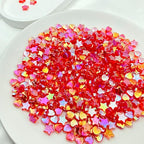 450Pcs Acrylic Beads AB Crystal Star Beads Heart Beads for Jewelry Making DIY Bead Bracelet Necklace Earrings(Bright Red) - color: Bright Red