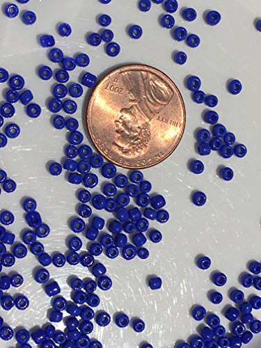 Czech Glass Seed Beads Royal Blue Opaque Size:11/0 50 gr / 1.76 oz