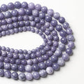 10mm 38pcs Natural Purple Angelite Stone Beads Lavender Gemstone Round Loose Beads for Jewelry Making DIY Bracelet Necklace Earrings - color: Purple Angelite Stone Beads, size: 10mm