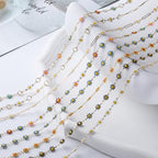 KYUNHOO 5 Meters Daisy Chains for Jewelry Making Flowers Link on Roll Paperclip Chain for Jewelry Craft DIY Supply Findings - color: White Daisy Paperclip