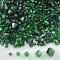 1310pcs Bicone Crystal Glass Beads 2mm 3mm 4mm 6mm 8mm Faceted Crystal Spacer Beads for Bracelets Necklace Pendants Earrings DIY Jewelry Craft Making(Dark Green) - color: Dark Green