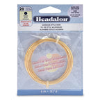 Beadalon German Style Wrapping Wire, Round, Gold Color, 20 Gauge, 6 m / 19.7 ft - color: Gold, size: 20 gauge / 19.7 ft