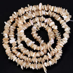 HAAMIIQII 5-8mm Natural Brown Mother of Pearl Shell Chips Irregular Chip Stone Loose Gemstone Beads Energy Healing Beads for Jewelry Making Strand 30 Inch - color: Brown Mother of Pearl Shell