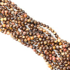 60PCS 6mm Natural Africa Picture Jasper Gemstone Round Loose Beads for DIY Bracelet Necklace Earrings Jewelry Making 1 String 15 Inches - color: Africa Picture Jasper, size: 6mm
