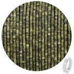 300pcs Natural Canada Green Jade Heishi Spacer Beads 2x4mm Genuine Real Disc Stone Beading DIY Charm Smooth Loose Gemstone Beads for Jewelry Making Bracelets Necklaces Earrings Crafts - color: Canada Green Jade