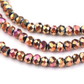 Craftdady 10 Strands 3mm Rose Gold Faceted Glass Briolette Rondelle Beads Electroplate Metallic Tiny Spacer Beads About 1960Pcs for Jewelry Craft Necklace Earring Making - color: Rose Gold, size: 3x2mm