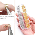 1200PCS Jewelry Making Supplies,Open Jump Rings and Lobster Clasps Jewelry Kit with Jump Ring Pliers Used Necklace Repair with Pliers and Ring for Necklace Repair and Making Kit