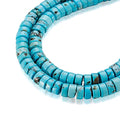 Craftdady 150Pcs 6mm Natural Stone Heishi Coin Disc Beads Flat Round Disk Gemstone Loose Beads Turquoise Color for Jewelry Craft Necklace Bracelet Making Hole: 1mm - color: Cyan Blue, 6mm