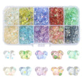 300Pcs Butterfly Crystal Acrylic Beads for Bracelets Making 10 Colors Transparent Spray Painted Spacer Beads for Jewelry Necklaces Earrings Keychains Crafting DIY Craft Supplies - color: Butterfly- 300 pcs
