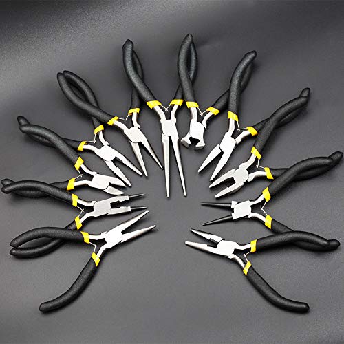 SPEEDWOX Mini Round Nose Pliers Wire Looping Pliers Micro Round Plier for Jewelry Making 5 Inches Smooth Tapered Jaw for Bending Shaping Wires Professional Beading Hobby Work Craft DIY Supplies - size: Round Nose Pliers