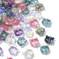 Ipotkitt 100 Pcs 5 Colors Glass Cat Head Charms Colorful Crystal Animal Head Kitten Cute Pet Charms with Golden Tone Brass Loops for Jewelry Making - color: 100pcs-Glass Cat Head Charms