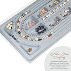 The Beadsmith Bead Board, Grey Flocked, 3 U-Shape and 3 Straight Channels, 10 x 18.5 inches, Design Boards for Creating Bracelets, Necklaces and Other Jewelry - size: 40" - 3 Channel