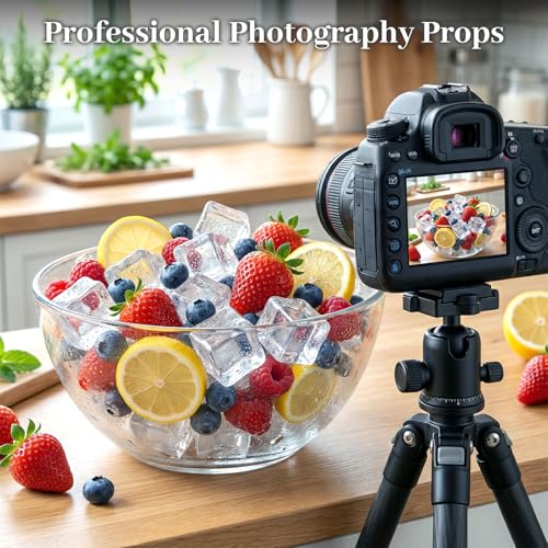 DomeStar Fake Ice Cubes, 20 PCS 1inch Acrylic Fake Ice Vase Fillers Centerpiece Photography Accessories Food Props Table Scatter Decoration