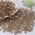 DIY 4mm 1000Pcs Bulk Champagne Faceted Bicone Crystal Glass Beads with Container Box Beads for Making Jewelry (Champagne AB) - color: champagne