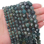 BEADIA Faceted Natural Moss Agate Stone Round Beads 10mm 36cm/Strand for Jewelry Making - color: Moss Agate, size: 10mm