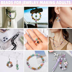 200pcs 8mm Crystal Beads for Jewelry Making Adults, 10 Colors Bracelet Beads Gypsy Polka Dot Round Glass Beads for DIY Bracelets Earrings Necklaces Crafts - color: Style 3