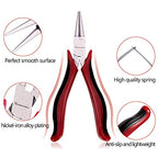 SPEEDWOX Micro Round Nose Pliers 4.5 Inches Wire Looping Small Fine Pliers Ultra Tapered Jaw Precision Needle Nose Pliers with Spring Mini Functional Jewelry Making Tool Craft Beading - style: Round Nose Pliers