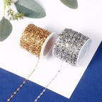 66FT Stainless Steel Lip Chain for Jewelry Making 2MM Silver Sparkly Link Chains Roll Bulk for DIY Crafts Jewelry Making - color: Stainless Steel