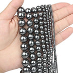 Stone Beads, 60pcs Black Onyx, 6mm Round Loose Beads for Jewelry Making, Bracelets, with Bag, String & Card - color: Black Onyx, size: 6mm