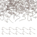 Pandahall 300pcs Stainless Steel Earring Hooks Surgical Hook Earwire with Ball End Fish Ear Wire for Jewelry Making 22x12x2mm