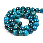 45pcs 8mm Natural Aquamarine Tiger's Eye Gemstone Round Spacer Loose Stone Beads for Jewelry Making 15.5" 1 Strand (Aquamarine Tiger's Eye, 8mm 45Beads) - color: Aquamarine Tiger's Eye, size: 8mm 45beads