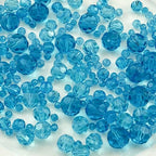480pcs Crystal Glass Beads 3mm 4mm 6mm 8mm 10mm Round Faceted Glass Spacer Beads for Bracelets Necklace Earring DIY Jewelry Making Craft(Lake Blue) - color: Lake Blue