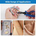 URSKYTOUS Split Ring Pliers Jewelry Making Tools Jump Ring Opener Tool Keychain Pliers for Opening Split Rings Jump Rings Jewelry Plier for Bracelet Fishing Beading DIY Craft Jewelry Making Supplies - color: Rh Blue