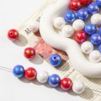 16mm Acrylic Beads 100pcs Chunk Bubblegum Bead Beads for Pens for Necklace Jewelry Bracelets DIY Crafts Making (bluered) - color: bluered