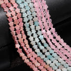 Songxi 60pcs 6mm Amazonite Plum Blossom Natural Stone Beads for Jewelry Making, Smooth Loose Flower Shape Gemstone Beads for Bracelets Necklace Earrings Making Supplies ﻿ - color: Amazonite