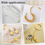 NBEADS About 500pcs 4mm Gold Jump Rings, Open Jump Rings 304 Stainless Steel Split Rings Real 18K Gold Plated Connector Rings for Jewelry Making Necklaces Bracelet Earrings Keychain