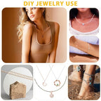 Jewelry Making Chains, 3 Rolls Stainless Chains for Jewelry Making Metal Link Rolls Bulk with 30 Lobster Clasps and 60 Jump Rings for DIY Necklace Bracelet Anklet