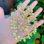 200pcs Czech 12mm Faceted Teardrop Briolette Crystal Glass Loose Beads Pendant Drop Spacer Gold Shimmer for DIY Jewelry Making CCT2-38 - color: Gold Shimmer, size: 12x6mm - 200pcs