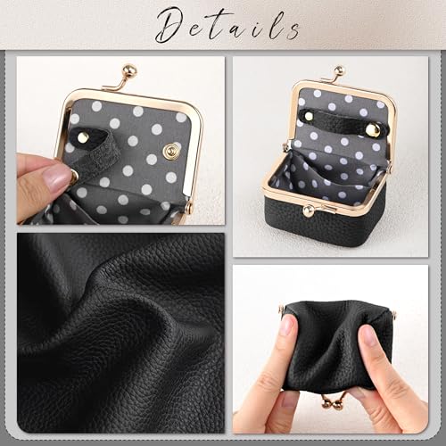 Zivyes Mini Jewelry Box Travel Small Coin Purse Organizer Case Genuine Leather Tiny Size (black 2.9 inches long) - color: black 2.9 inches long