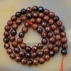 AD Beads Natural Gemstones Faceted Round Spacer Loose Beads 15.5'' 4mm to 10mm (6mm, Faceted Mahogany Obsidian) - color: Faceted Mahogany Obsidian, size: 6mm